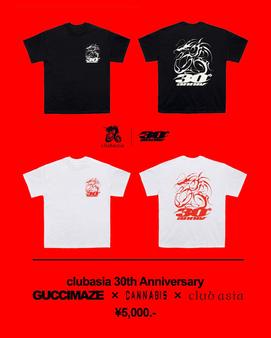 GUCCIMAZE × CANNABIS × clubasia 30th T-shirt